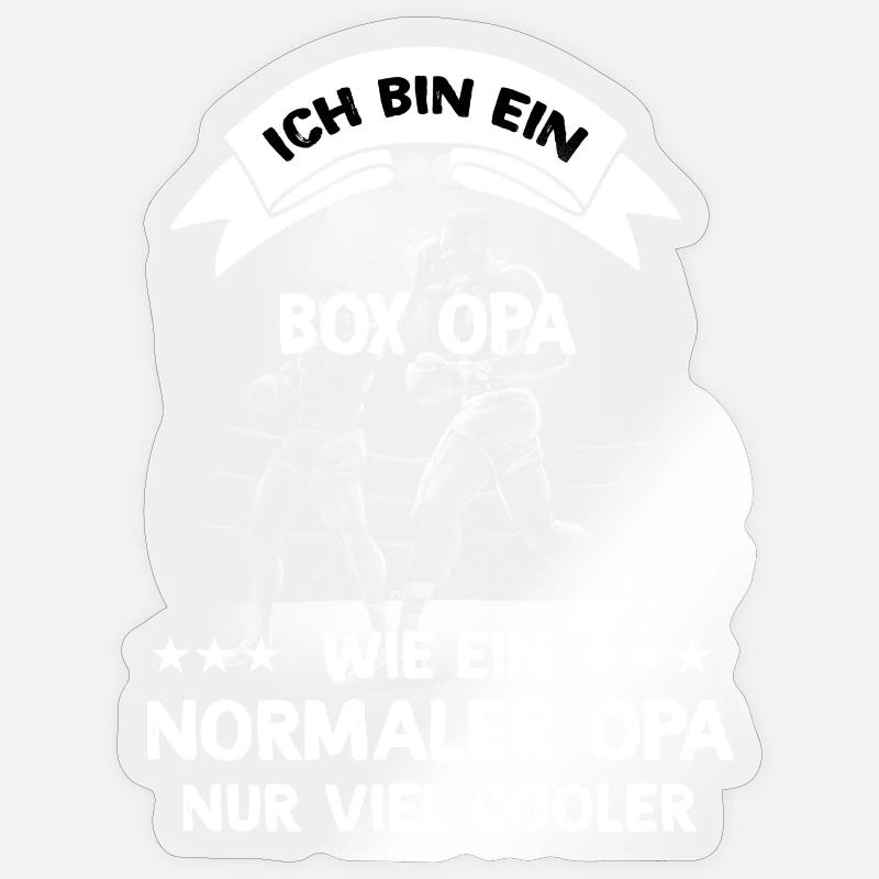 Box Opa Design - Sticker Größe S (10 x 10 cm) - Transparent glänzend