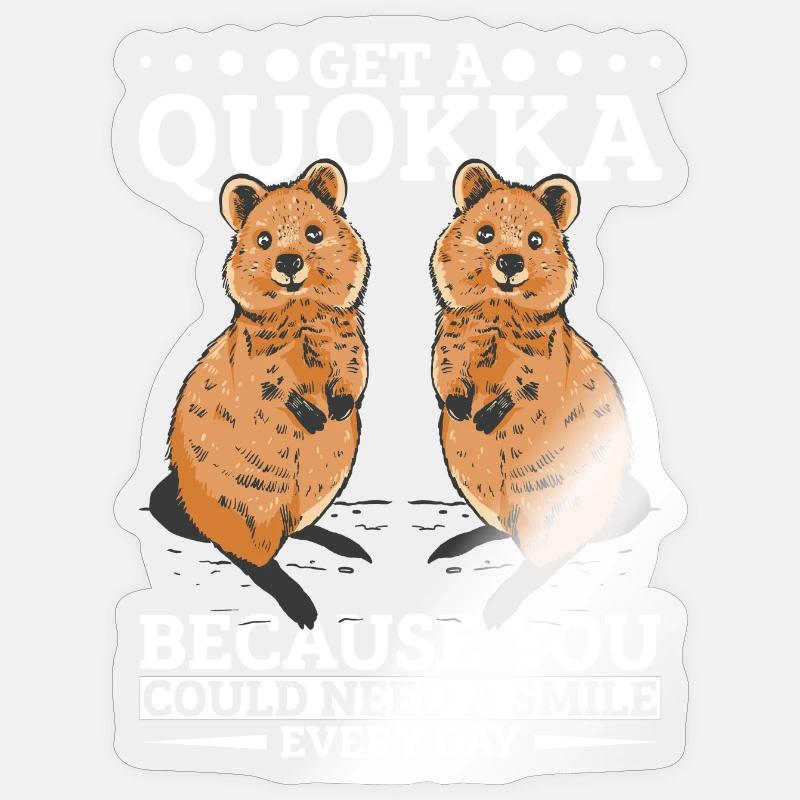 Get a Quokka - Sticker size S (10 x 10 cm) - transparent glossy