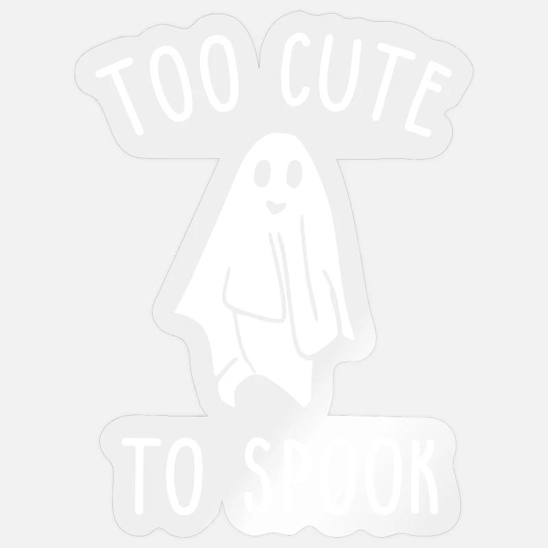 Trop mignon pour effrayer - Sticker taille S (10 x 10 cm) - brillant transparent