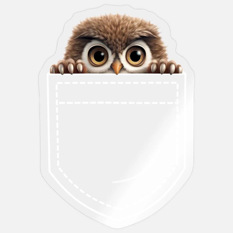 Eule Eulen - Sticker Größe S (10 x 10 cm) - Transparent glänzend