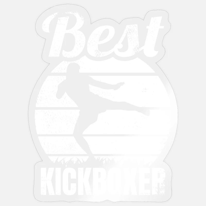 Bester Kickboxer - Sticker Größe S (10 x 10 cm) - Transparent glänzend