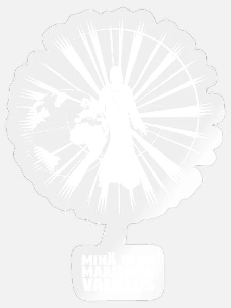 Licht der Welt - Finnisch - Sticker Größe S (10 x 10 cm) - Transparent glänzend