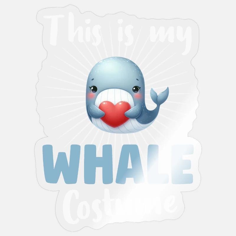 Whale Blue Whale - Sticker size S (10 x 10 cm) - transparent glossy