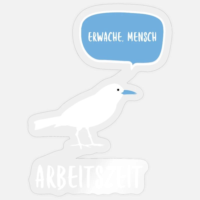 Arbeitszeit - Sticker Größe S (10 x 10 cm) - Transparent glänzend