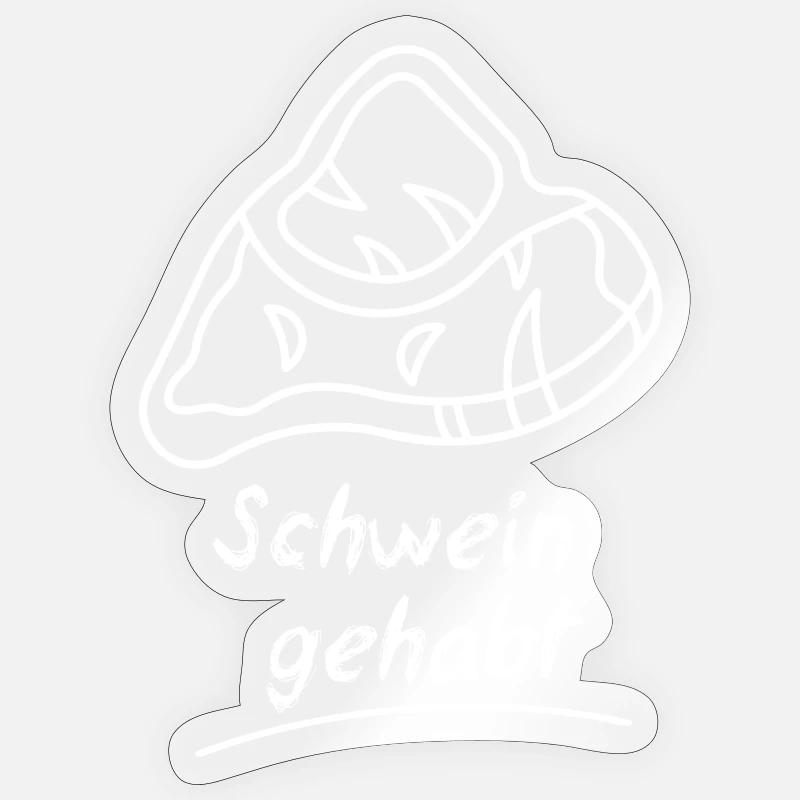 Pig Had Lucky Disc - Sticker size S (10 x 10 cm) - transparent glossy