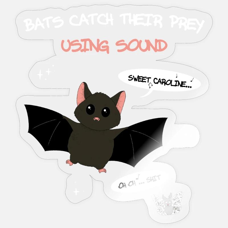 Bats catch their prey using sound Sticker Größe S (10 x 10 cm)