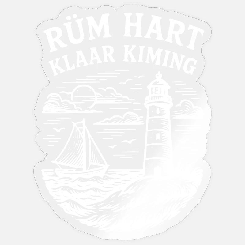Rüm Hart - Clair Kiming - blanc - Sticker taille S (10 x 10 cm) - brillant transparent