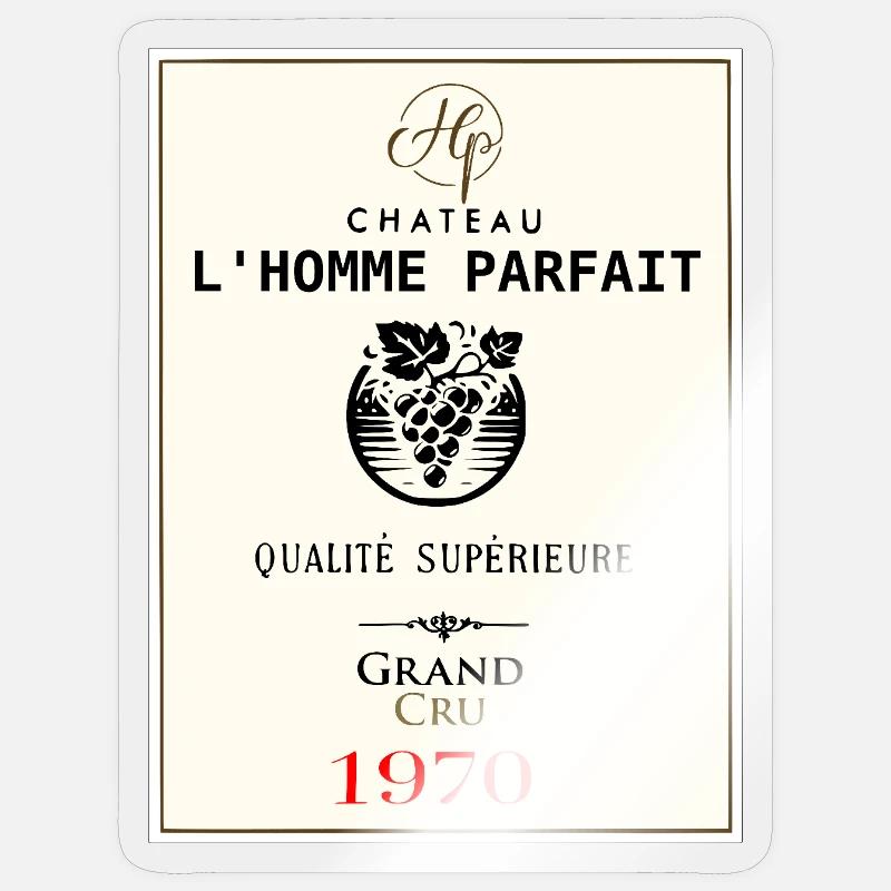 Der perfekte Mann Sticker Größe S (10 x 10 cm)