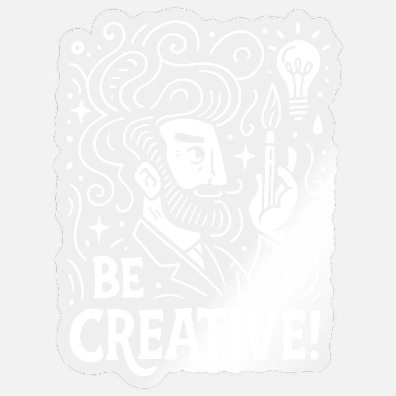 Be Creative Artist Design - Sticker size S (10 x 10 cm) - transparent glossy
