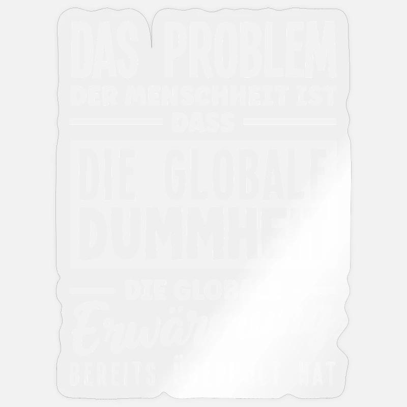 Global stupidity beats warming - Sticker size S (10 x 10 cm) - transparent glossy