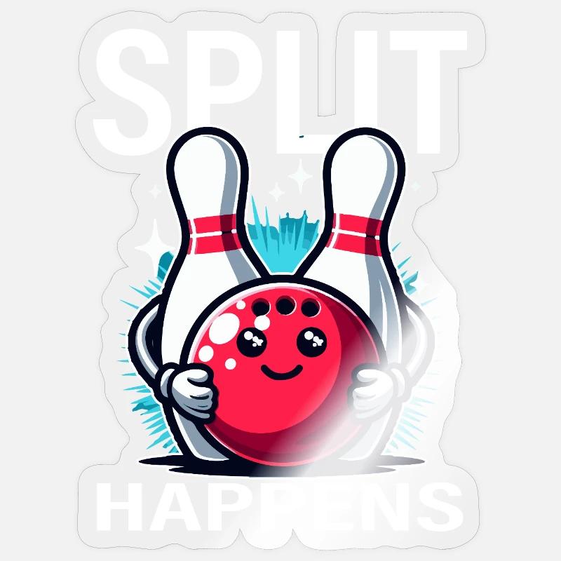 Split Arrives Bowling Joy Sticker size S (10 x 10 cm)