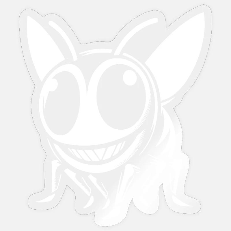 Funny Wasp Design – Comic Fun - Sticker size S (10 x 10 cm) - transparent glossy