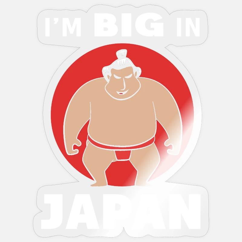sumo - Sticker taille S (10 x 10 cm) - brillant transparent