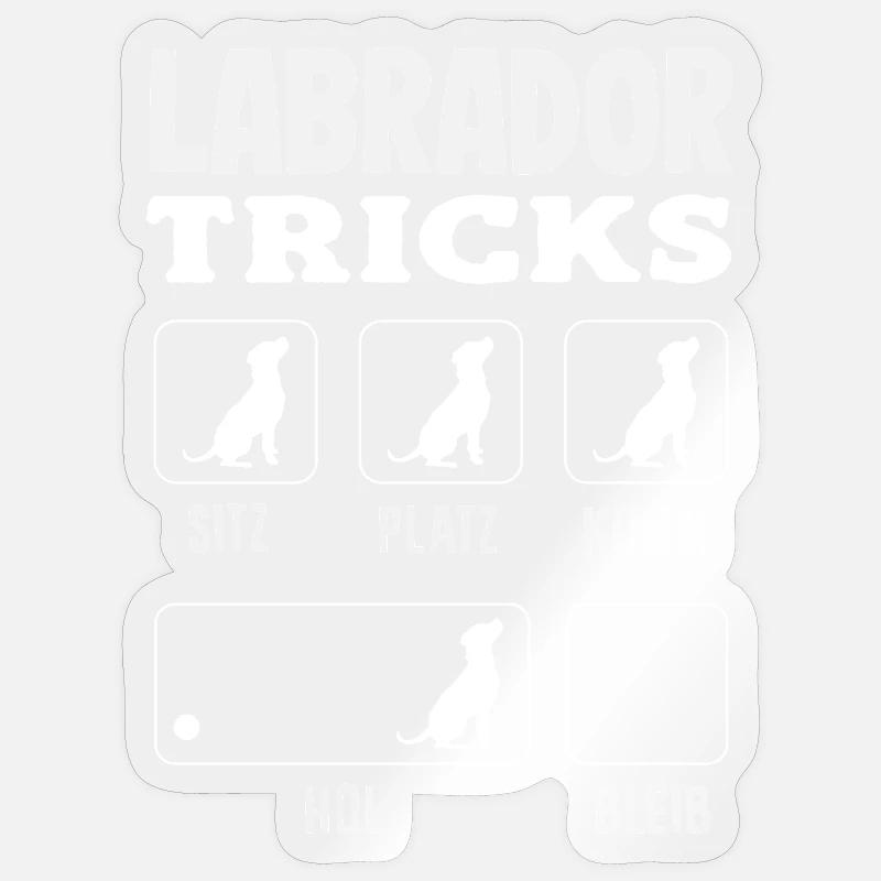 Labrador Tricks Sticker Größe S (10 x 10 cm)