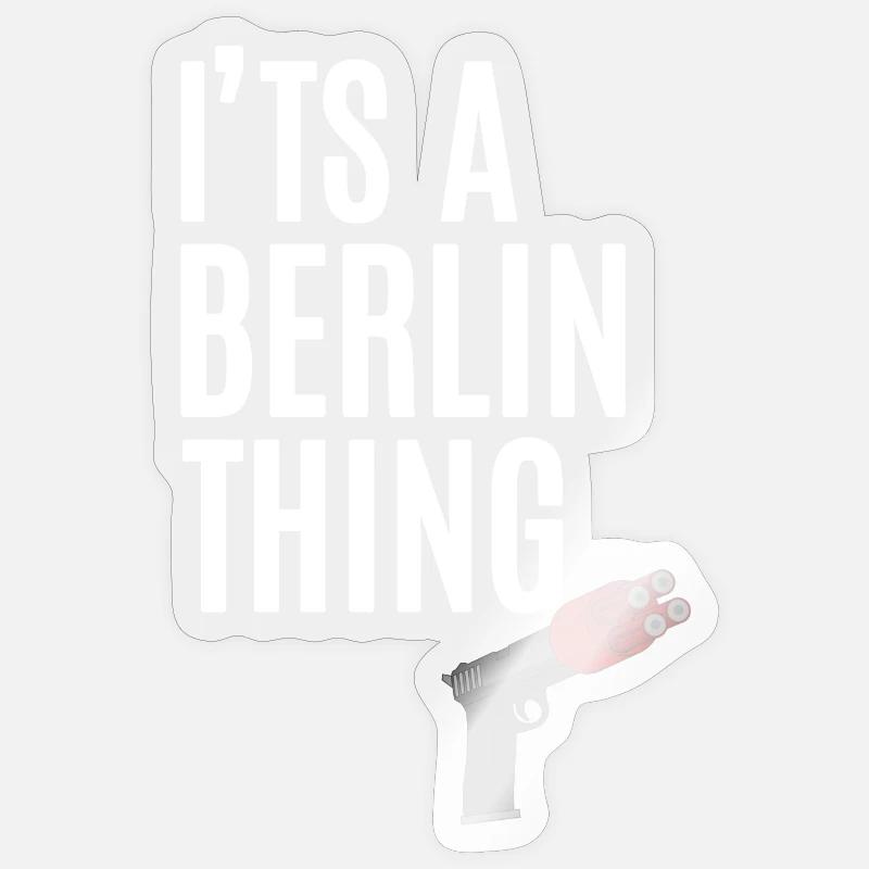 Berlin Thing Silvester - Sticker Größe S (10 x 10 cm) - Transparent glänzend
