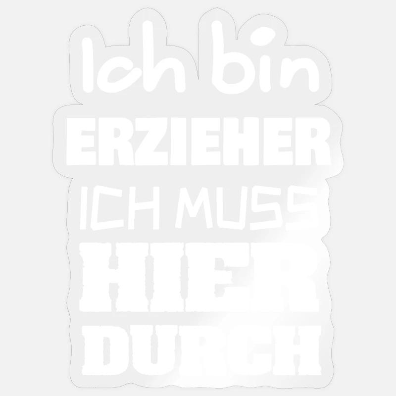 Educator - Sticker size S (10 x 10 cm) - transparent glossy