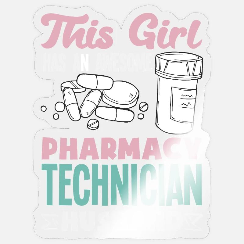 Apotheker Pharmazeutisch-technischer - Sticker Größe S (10 x 10 cm) - Transparent glänzend
