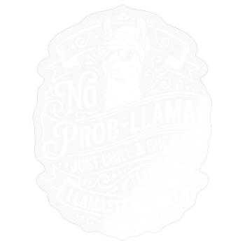 No Prob-Llama Chill & Chew - Sticker Größe S (10 x 10 cm) - Transparent glänzend - Vorne