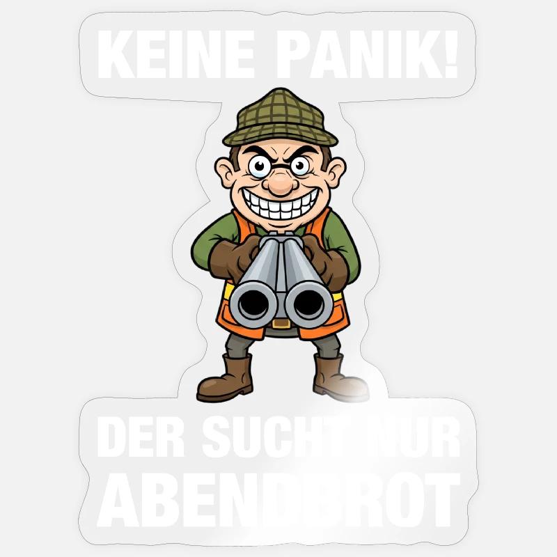 Jäger sucht Abendbrot Sticker Größe S (10 x 10 cm)