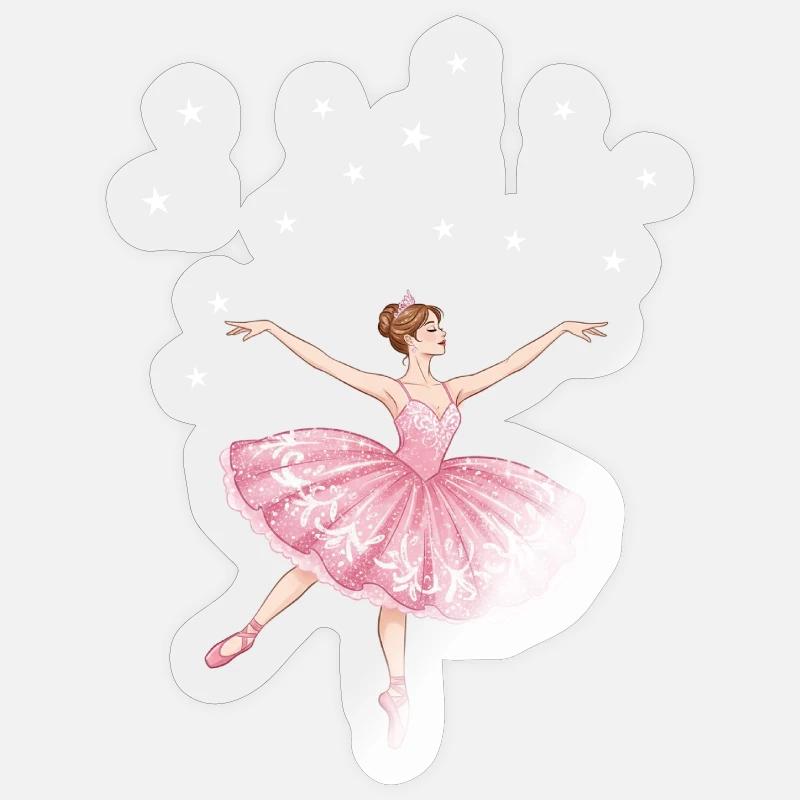 Ballet de la danse de princesse Sticker taille S (10 x 10 cm)