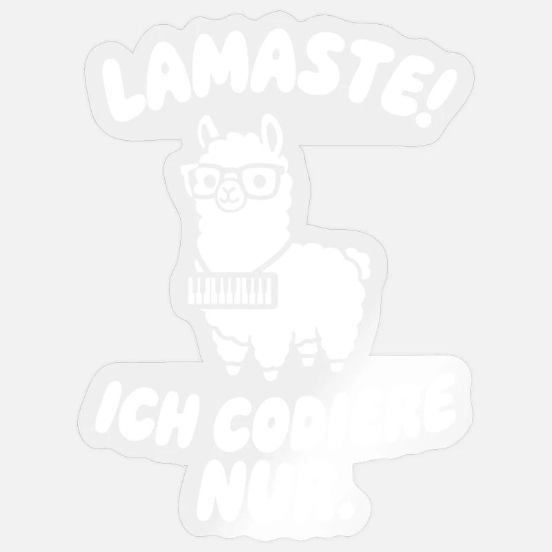 LamaSte : Je ne code que - Sticker taille S (10 x 10 cm) - brillant transparent