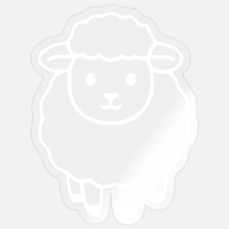 Schaf Schäfchen Lamm - Sticker Größe S (10 x 10 cm) - Transparent glänzend