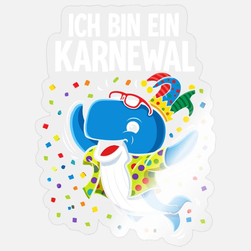 Conception de confettis d’éléphants de carnaval Sticker taille S (10 x 10 cm)