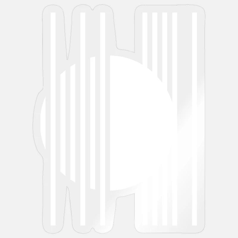 Circular Orbit Stripes - Sticker size S (10 x 10 cm) - transparent glossy