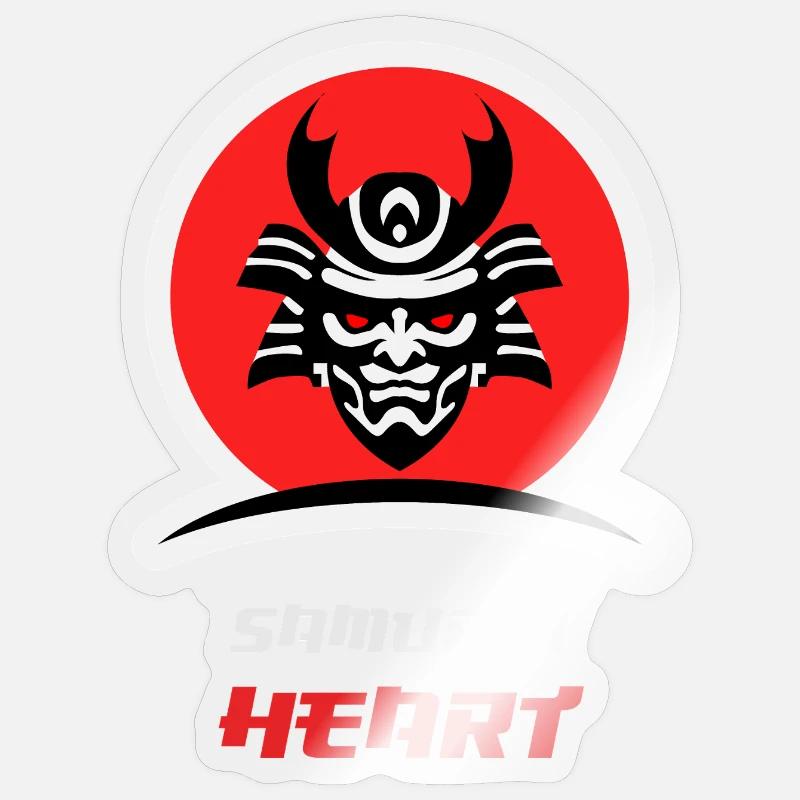 Samurai-Workout - Sticker Größe S (10 x 10 cm) - Transparent glänzend