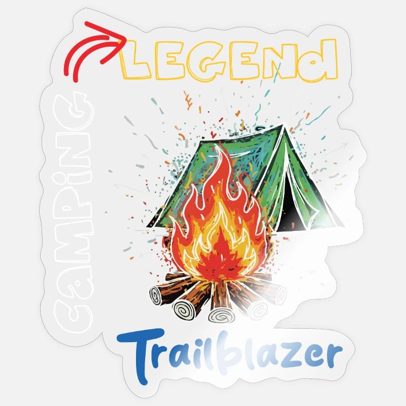 Camping Legend Trailblazer Abenteuer - Sticker Größe S (10 x 10 cm) - Transparent glänzend