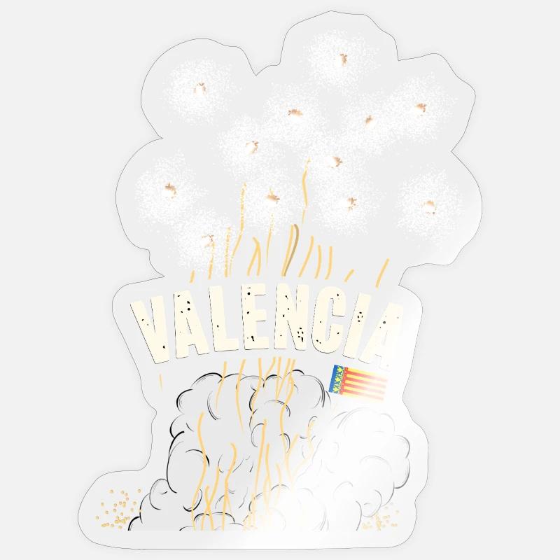 Fallas de Valencia Pyro - Sticker size S (10 x 10 cm) - transparent glossy