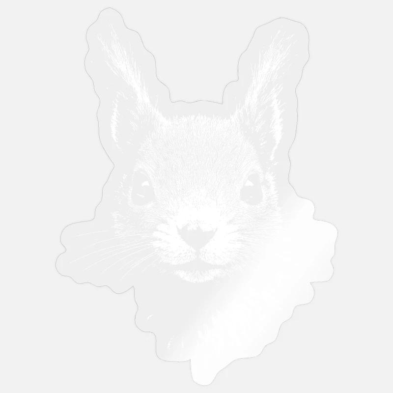 Écureuil - Sticker taille S (10 x 10 cm) - brillant transparent