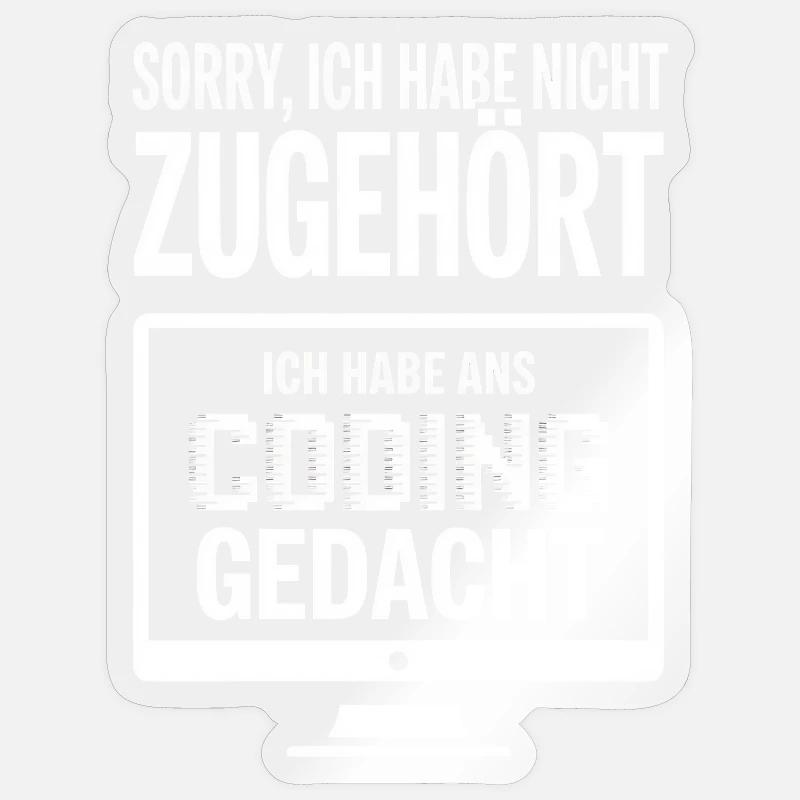 Coding Gedacht: Nicht Zuhören Meme - Sticker Größe S (10 x 10 cm) - Transparent glänzend