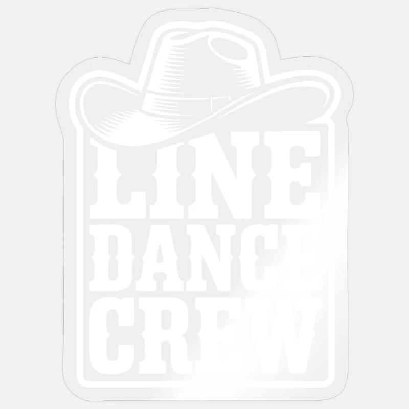 LineDance Crew Logo - Sticker taille S (10 x 10 cm) - brillant transparent
