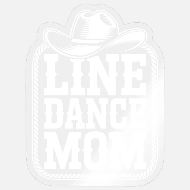 Maman de danse occidentale - Sticker taille S (10 x 10 cm) - brillant transparent