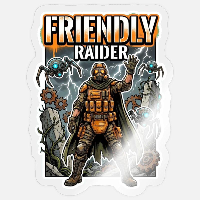 Friendly Raider Sticker taille S (10 x 10 cm)