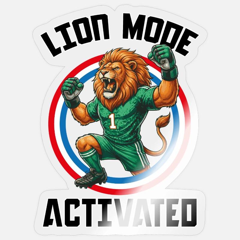 LionModeA - Sticker Größe S (10 x 10 cm) - Transparent glänzend
