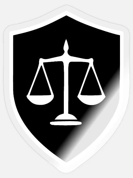 Jura Rechtsanwalt Waage Jurist Gericht Gesetz - Sticker Größe S (10 x 10 cm) - Transparent glänzend