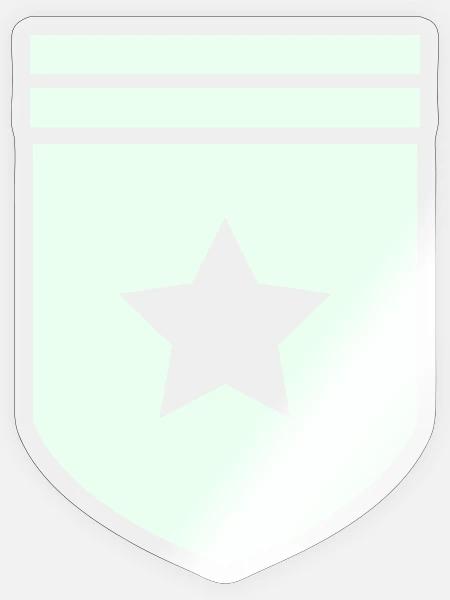 Abzeichen Stern - Sticker Größe S (10 x 10 cm) - Transparent glänzend
