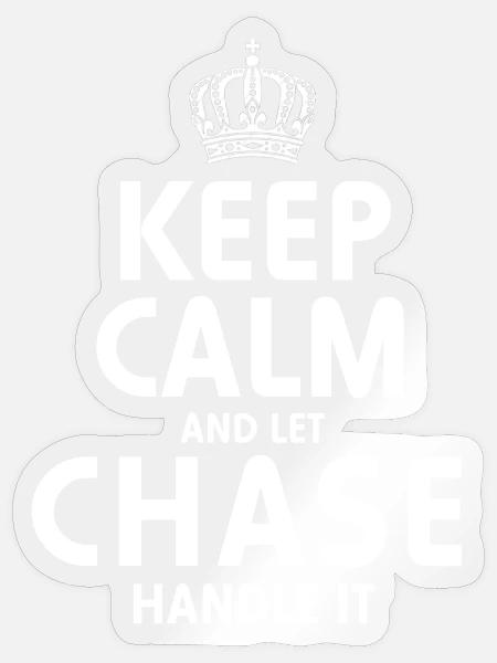 CHASE: Regel das. - Sticker Größe S (10 x 10 cm) - Transparent glänzend