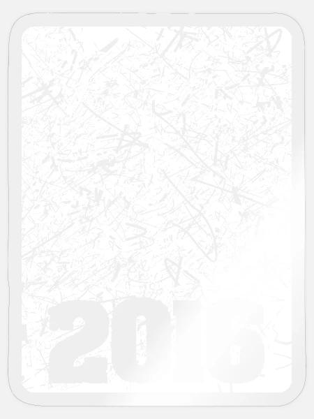 Zahl 2016 - Sticker Größe S (10 x 10 cm) - Transparent glänzend
