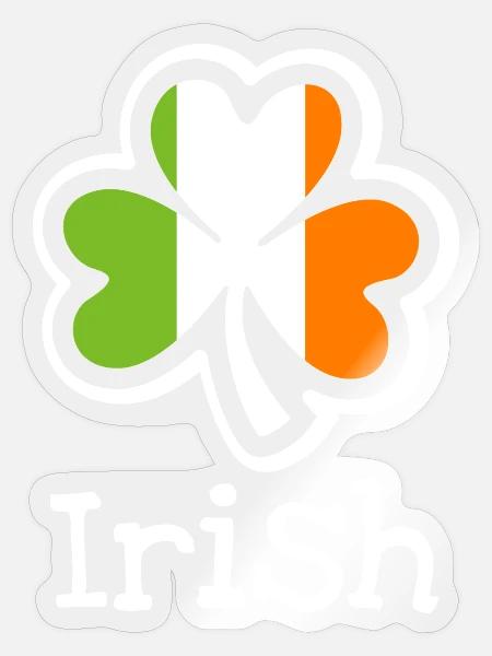 Irisches Kleeblatt - Sticker Größe S (10 x 10 cm) - Transparent glänzend