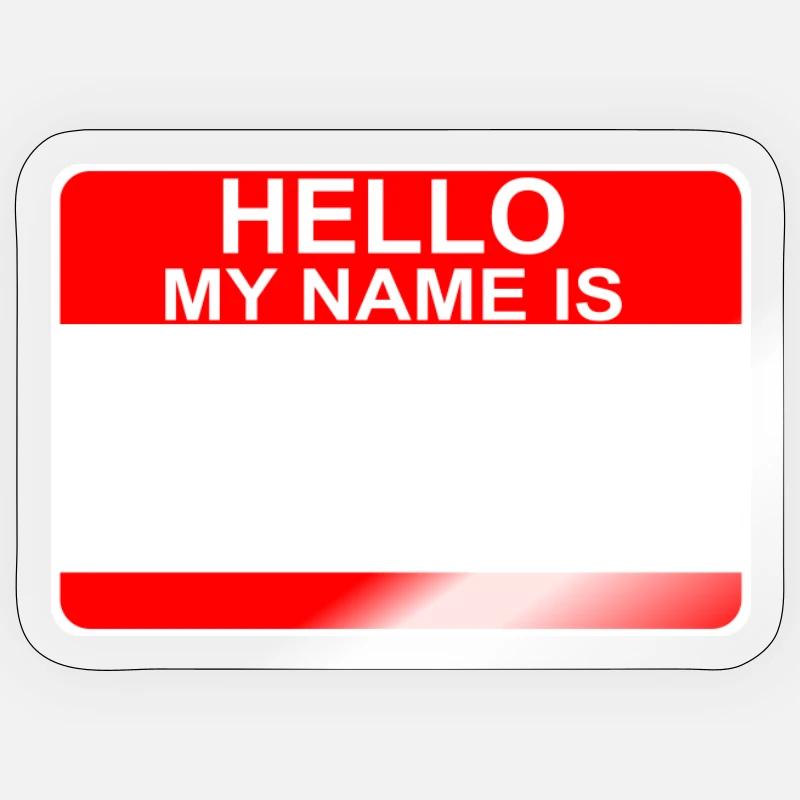 My name is - Sticker size S (10 x 10 cm) - transparent glossy