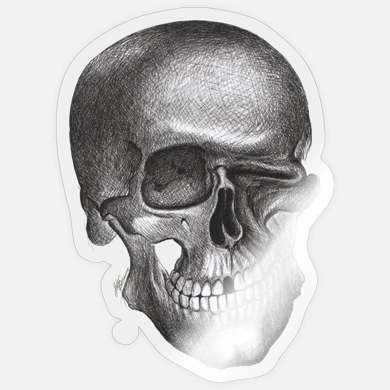 Winking Skull - Skull - Sticker size S (10 x 10 cm) - transparent glossy