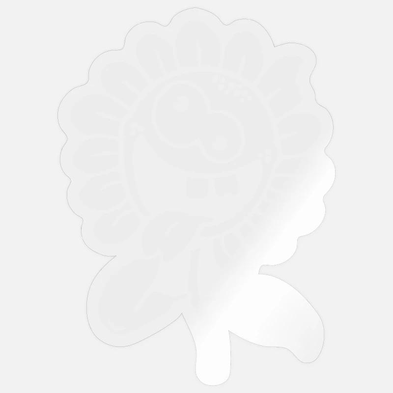fleur fou 1c négative Sticker taille S (10 x 10 cm)