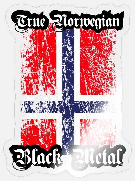 Trve/ True Norwegian Black Metal - Sticker Größe S (10 x 10 cm) - Transparent glänzend