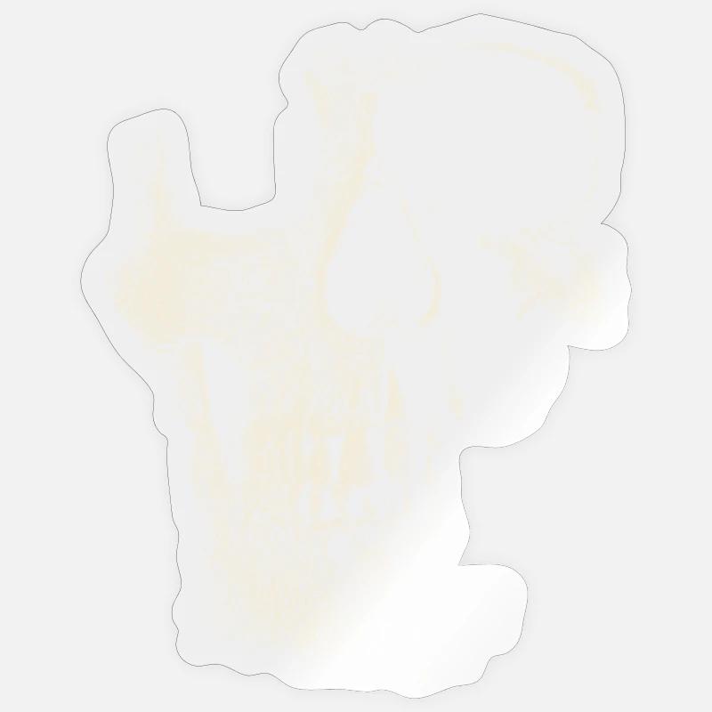 Skull - Sticker formato S (10 x 10 cm) - trasparente lucido