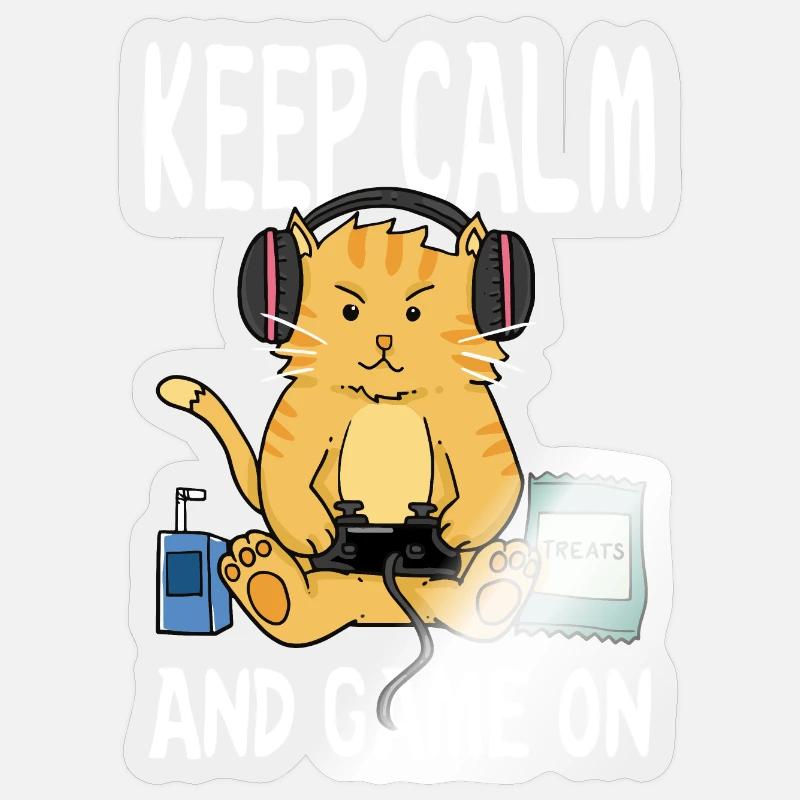 Reste calme et continue le jeu Sticker taille S (10 x 10 cm)