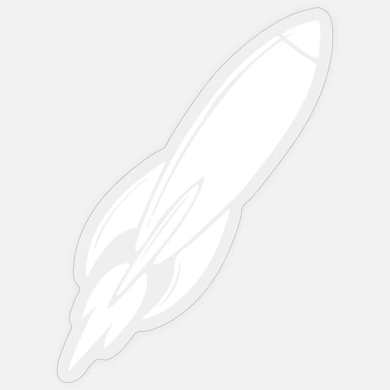 fusée - Sticker taille S (10 x 10 cm) - brillant transparent