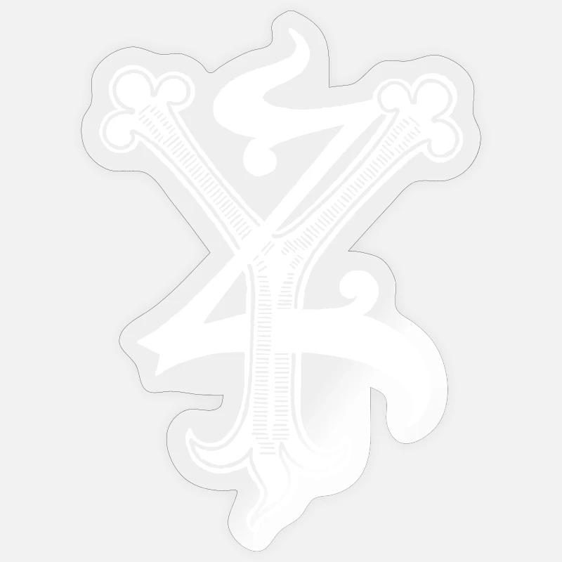 Letters YZ Rapp art Sticker size S (10 x 10 cm)